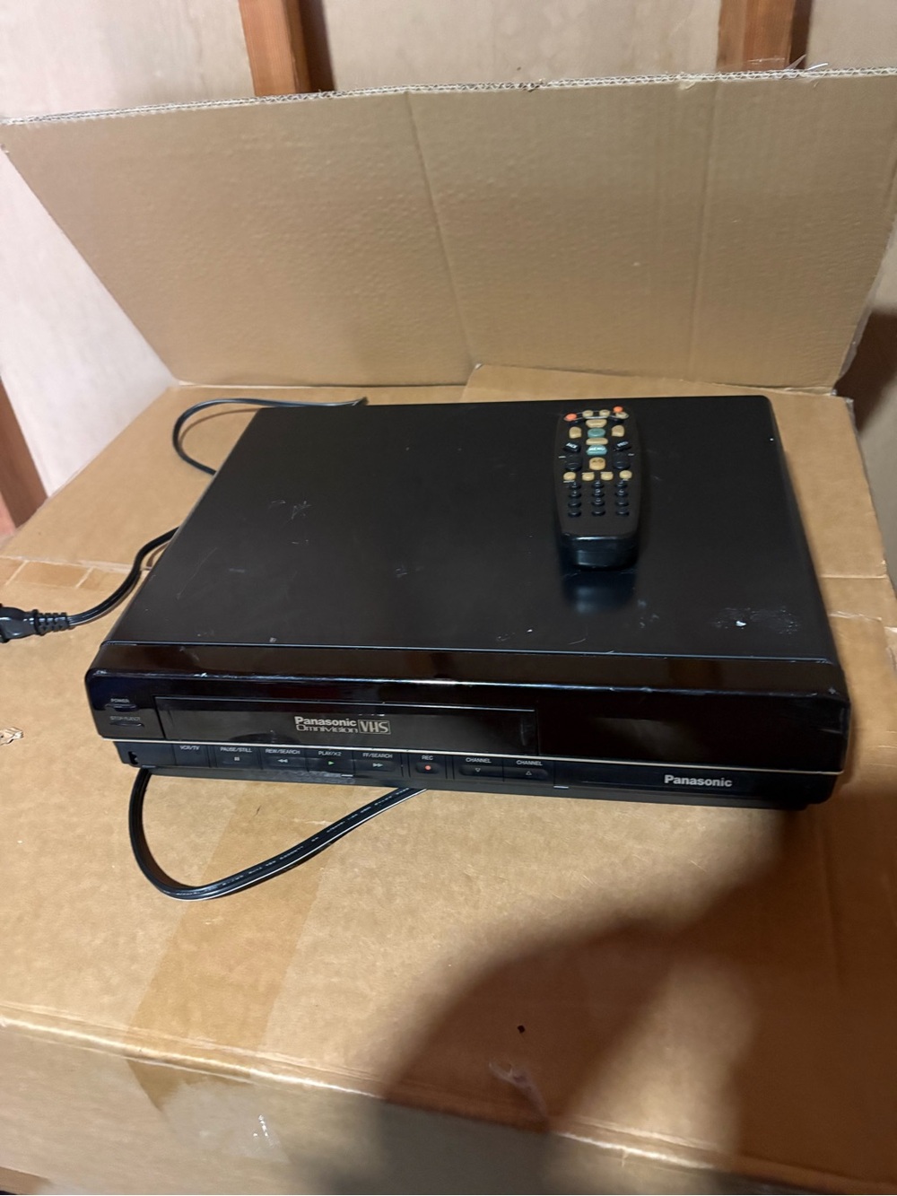 Panasonic Black VHS VCR with Remote